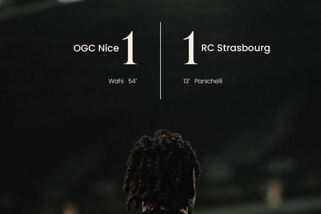 Elye Wahi's Strike Salvages a Point for Nice Against Strasbourg