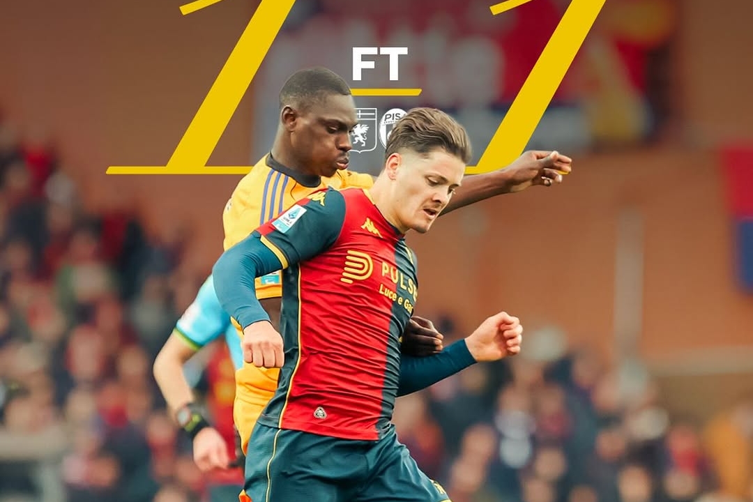 Genoa and Pisa Share Points in a Tense 1-1 Draw at Luigi Ferraris