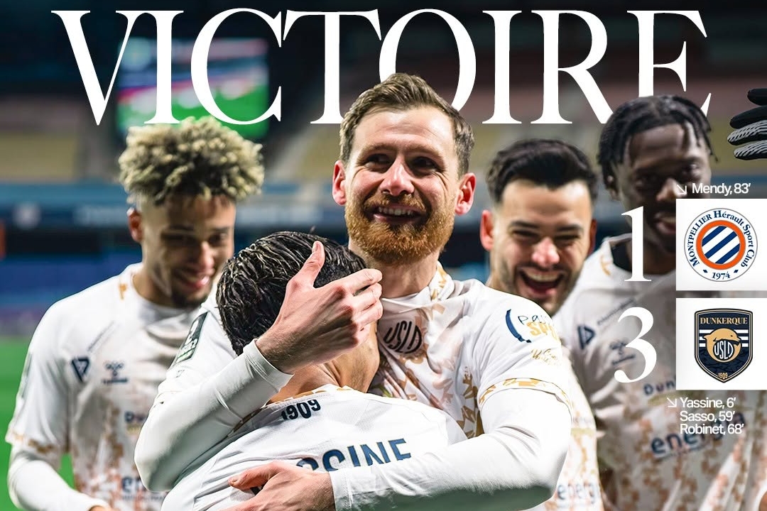 Dunkerque's Clinical Edge Sinks Montpellier 3-1 in Ligue 2