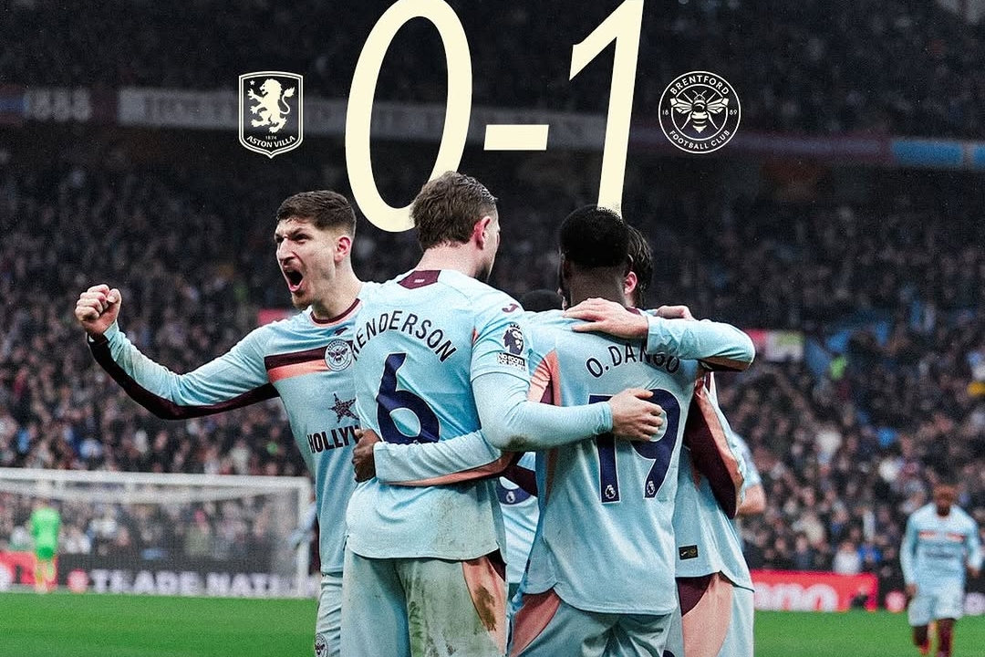 Brentford Overcome Red Card to Edge Aston Villa 1-0 at Villa Park