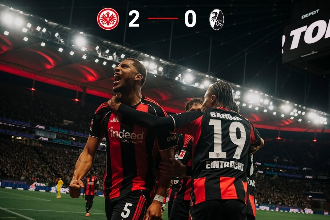 Frankfurt's Second-Half Surge Sinks Freiburg 2-0 at Deutsche Bank Park
