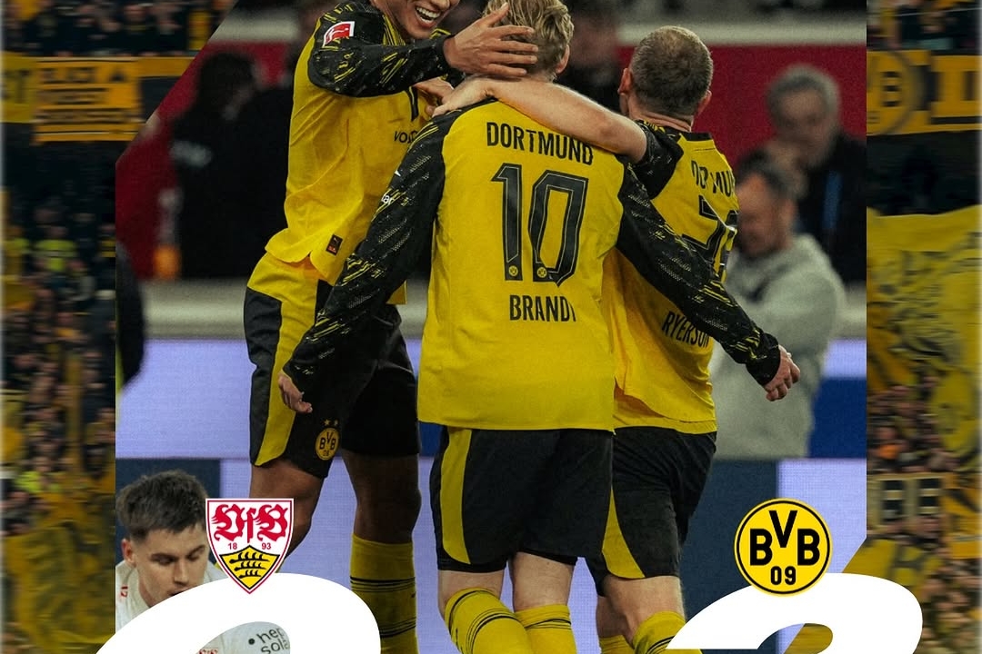 Late Goals Propel Dortmund to 2-0 Victory Over Stuttgart