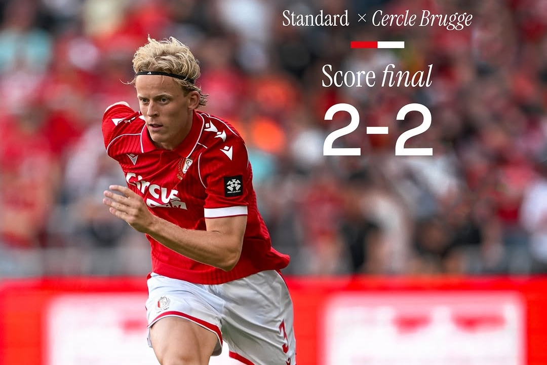 Standard Liege and Cercle Brugge Draw 2-2 as Late Drama Unfolds
