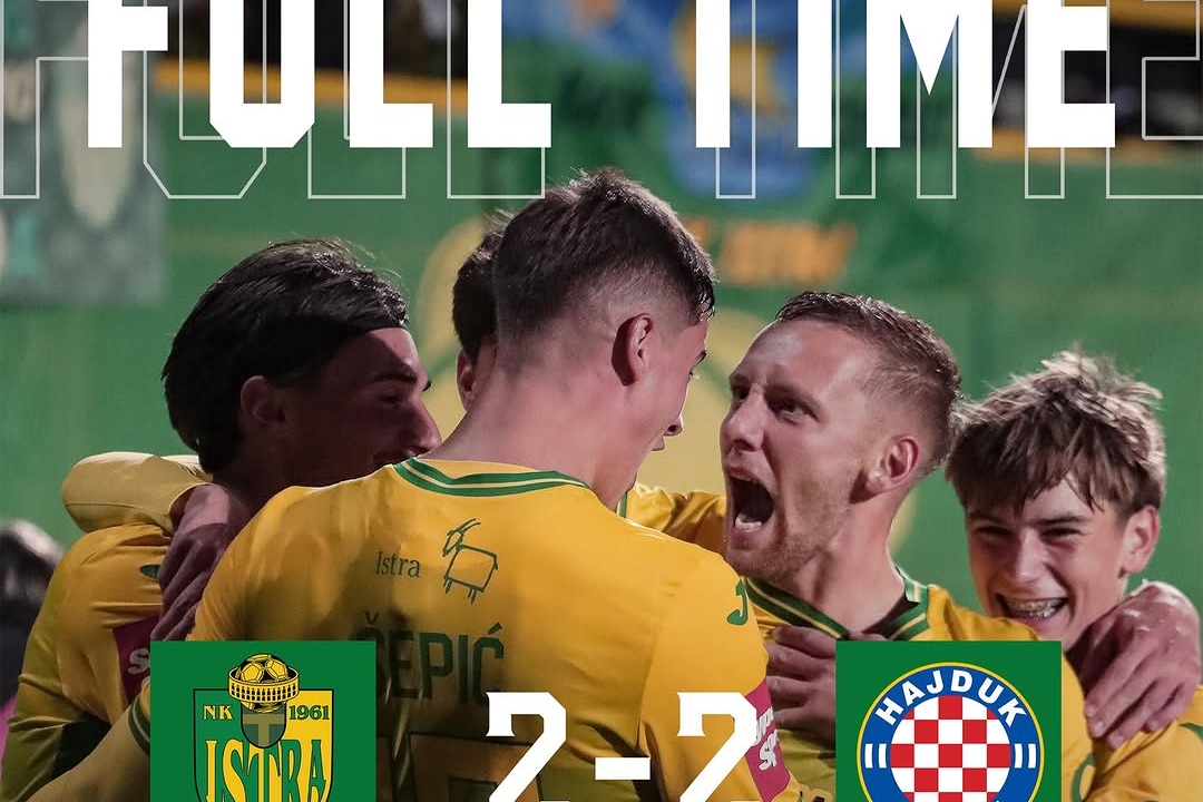 Istra 1961 and Hajduk Split Share Points in a 2-2 Standoff